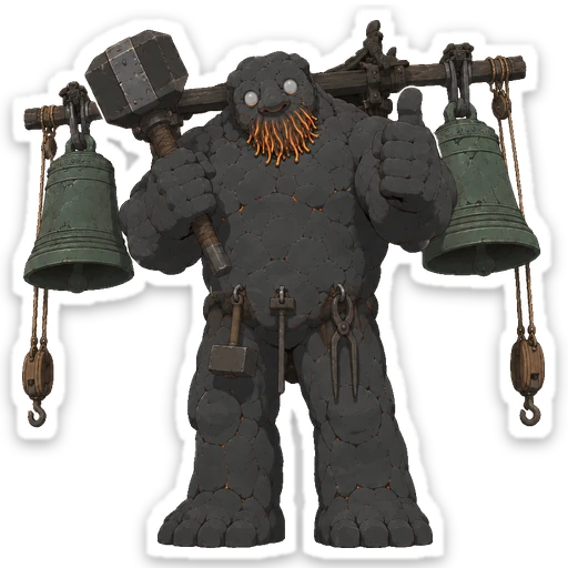 Bourdon the blacksmith: thumbs up